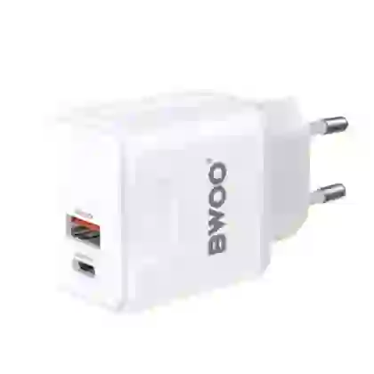 Sạc BWOO 2 cổng USB-A kèm cáp Type-C US CDA64VC 2